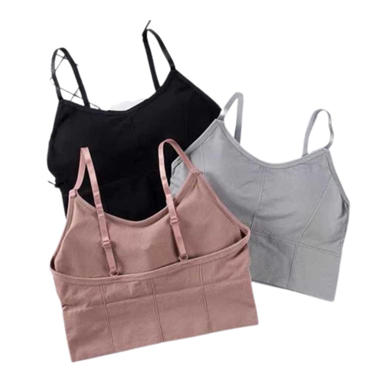 Mysha Women Cotton Padded Bra Combo Pack of 3 | Soft, Comfortable, and Breathable Fabric | Removable Pads, Adjustable Straps for Everyday Wear - Image 1