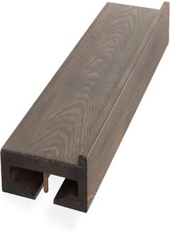Rustic State Rustic State Smith Wall Mounted Wood Floating Wine Bottle Rack with Glassware Holder Stemware Shelf Storage Organizer - Home, Kitchen, Dining Room Bar Décor - Walnut  - Image 2