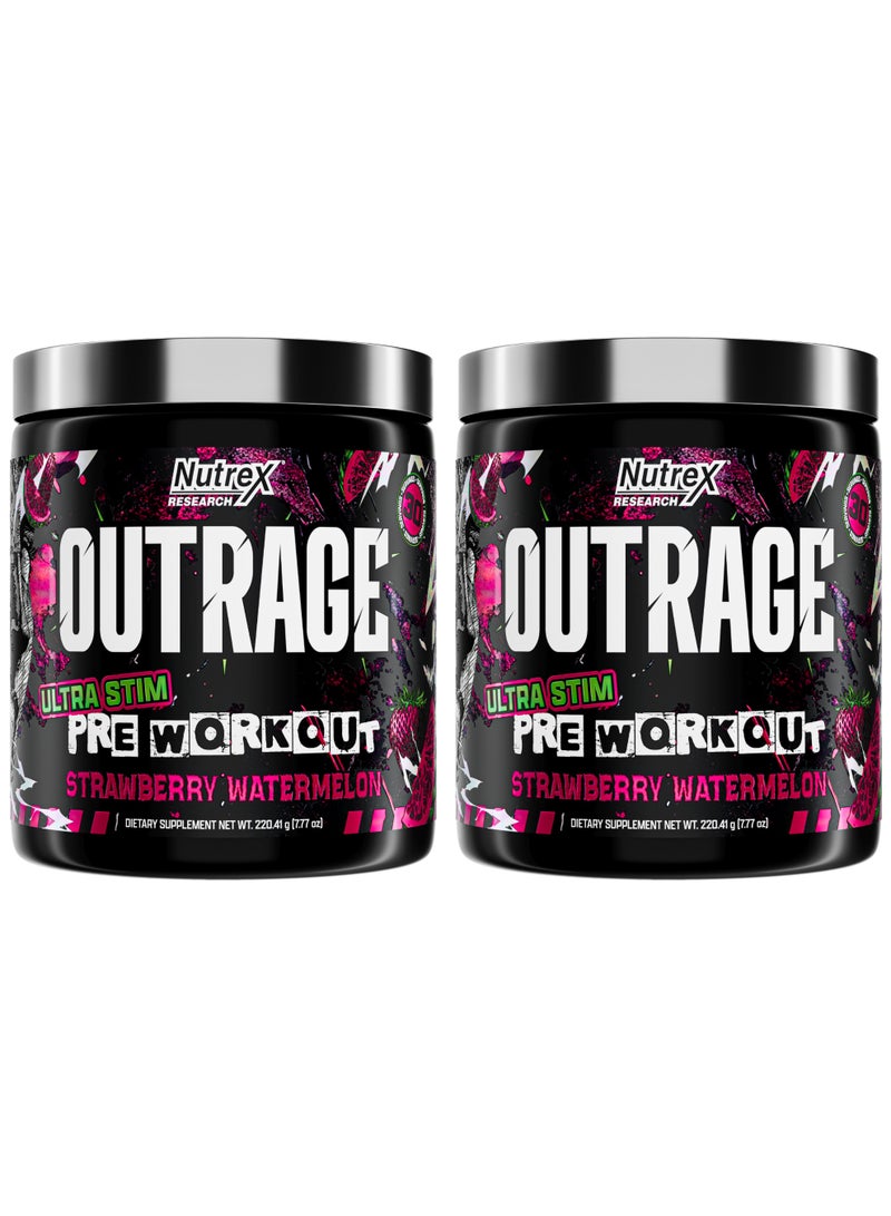نورتكس ريسيرش أوتراج، تركيبة فائقة التحفيز، بنكهة الفراولة والبطيخ، 30 حصة، طاقة، تركيز، ودعم الأداء - Image 4