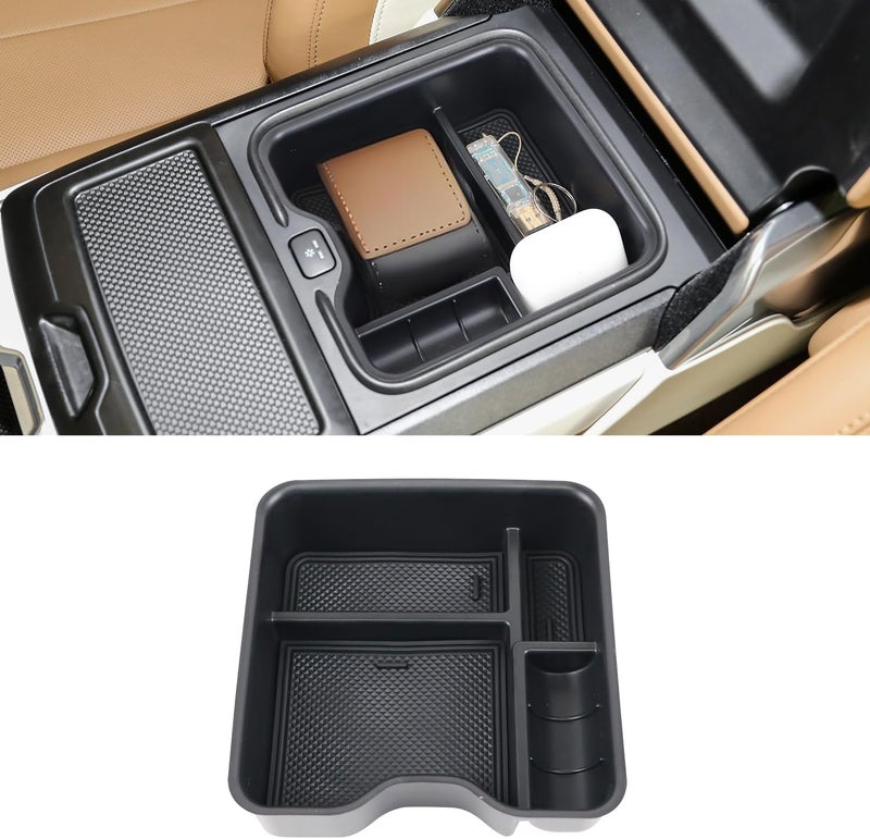 EVGoXMods Center Console Organizer Compatible with 2023-2025 Range Rover & Sport (ONLY for Refrigerator Version) Armrest Storage Box Insert Tray Interior Accessories - Image 1
