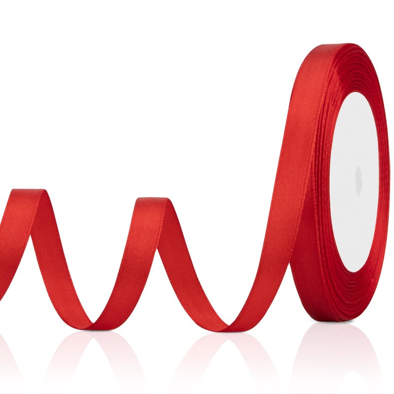 Satin Ribbon for Gift Wrapping  Floral Decor  38 in 25 Yards Red Hair  Gift Ribbons for Women  Christmas Bouquets
