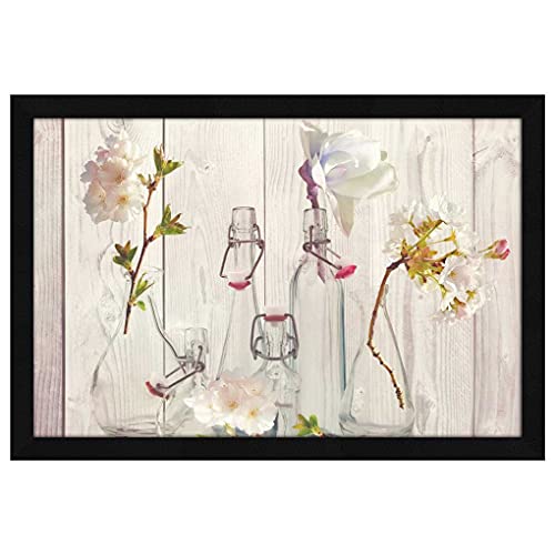 ArtX Paper Floral Framed Wall Art Painting, wall decor for living room, Multicolor, Floral, 12.5 X 18.5 inches, Set of 1 - Image 1