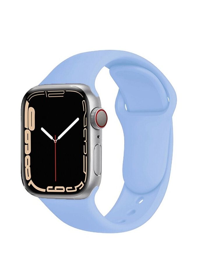 Apple Watch Band 45mm 44mm 42mm Soft Silicone Sport Band Replacement Wrist Strap Compatible for iWatch Apple Watch Series 7/SE/6/5/4/3/2/1 (45mm/44mm/42mm) - Image 1