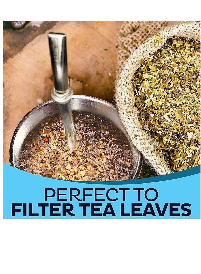 SYOSI Yerba Mate Tea Cup And Bombilla Straw Set 12oz double-wall Stainless Coffee Water Tea Cup Natural Mate Gourd Cup Kit For Yerba Mate Loose Leaf Drinking Easy to Clean - Image 3