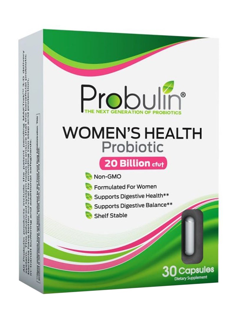 Probulin Women'S Health Probiotic Capsules For Digestive Health Pack Of 30'S - Image 1