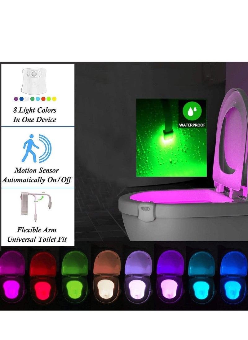 LED Toilet Night Light with Motion Sensor 9 Color Modes for Fun Bathroom Decor Perfect as Novelty Gag Gift  - Image 2