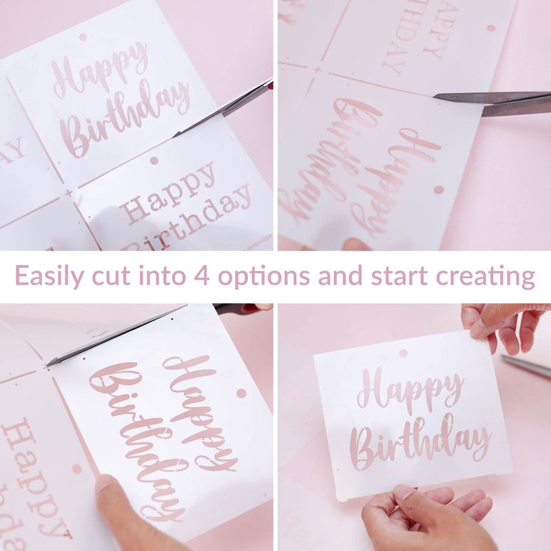 Lacupella Wish Greeting Baking Stencil مع Script Serif Collegiate آلة كاتبة للكعك الكبيرة وحفلات البسكويت والاحتفالات ومجلة الرسم (عيد ميلاد سعيد) - Image 3