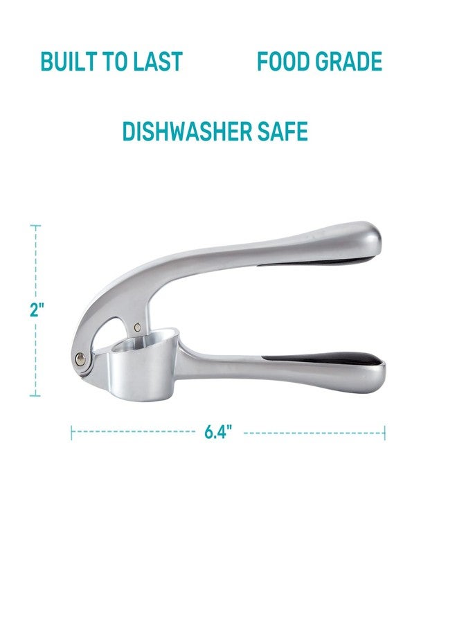 HiramWare Garlic Press, Premium Rust Proof Kitchen Garlic Mincer Slicer Crusher Squeezer with Ergonomic handle, Ginger Crusher with Good Grip, Easy to Clean, Dishwasher Safe - Image 3