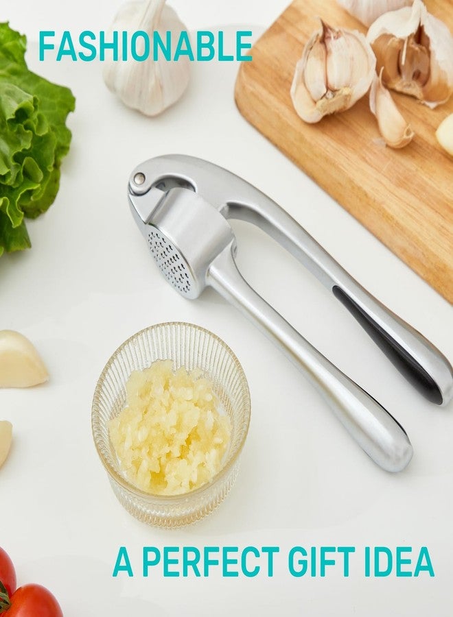 HiramWare Garlic Press, Premium Rust Proof Kitchen Garlic Mincer Slicer Crusher Squeezer with Ergonomic handle, Ginger Crusher with Good Grip, Easy to Clean, Dishwasher Safe - Image 5