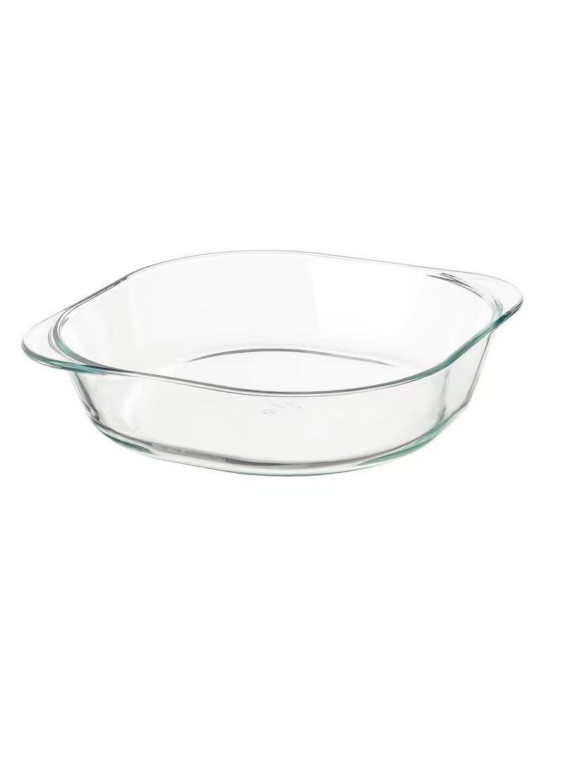 Oven dish clear glass 24.5x24.5 cm - Image 3