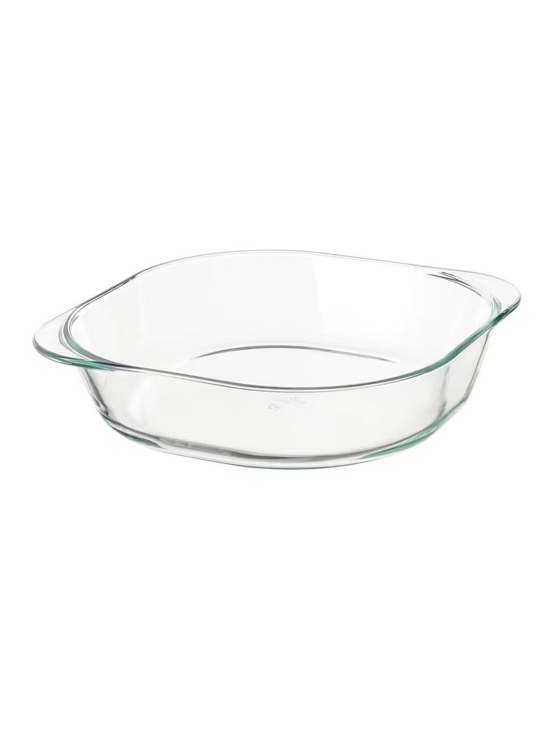 Oven dish clear glass 24.5x24.5 cm - Image 2
