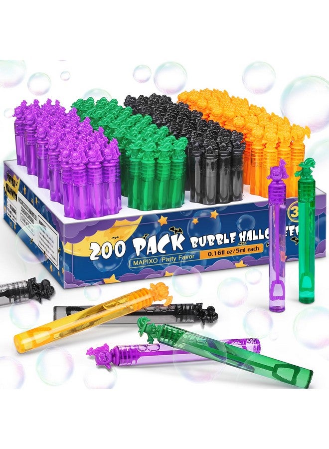 MAPIXO 200Pcs Halloween Bubble Wands Bulk, Mini Pumpkin Bubble Party Favors for Kids, Treasure Box Toys, Goodie Bag Stuffer Filler, Classroom Prizes, Halloween Treats Non Candy, Pinata, Basket Decorations - Image 1