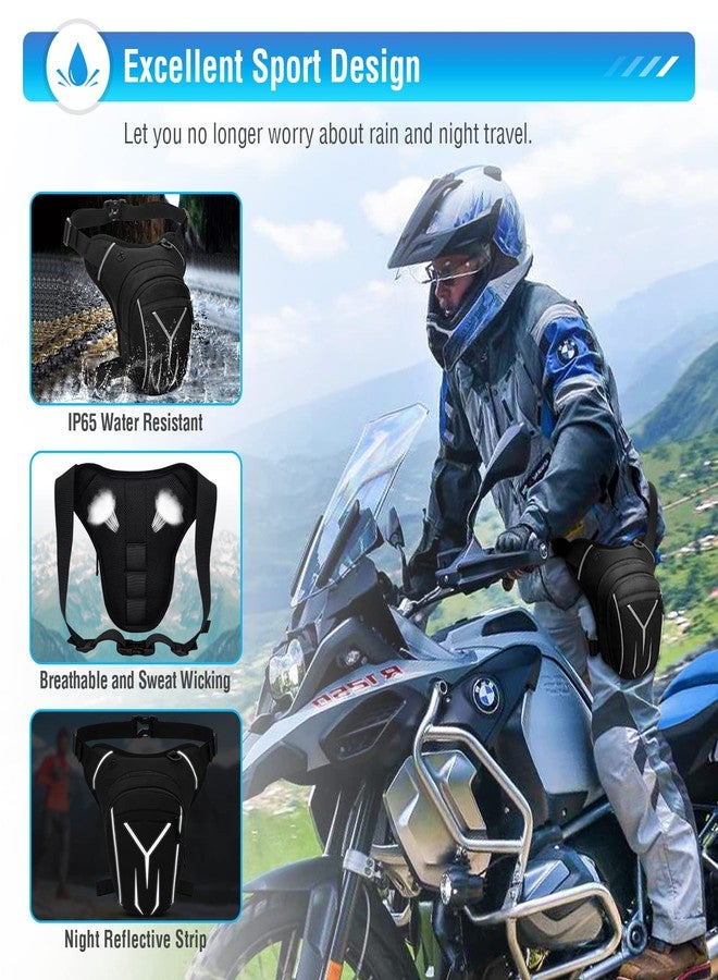 HUANLANG Leg Bag for Men Women Tactical Thigh Bag with Leg Strap Waterproof Fanny Pack Outdoor Motorcycle Drop Leg Bag for Hiking Climbing Cycling - Image 5