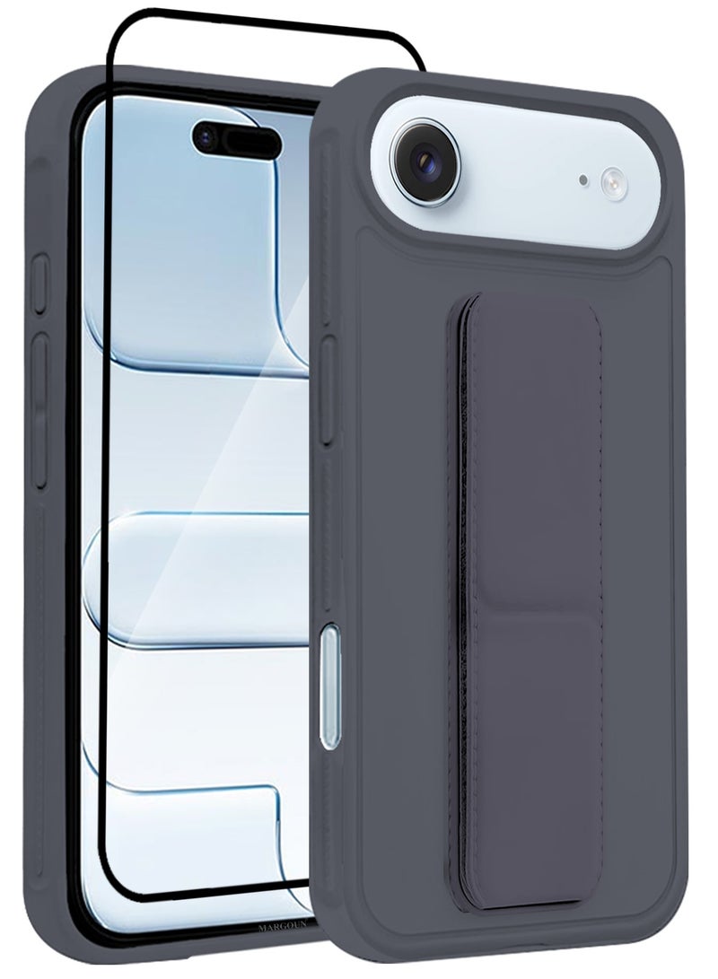 CATANES 2 Packs Premium PU Leather Case for iPhone 17 Air with Stand Function Shockproof and Anti Scratch Finger Grip with 3D Screen Protector - Image 1