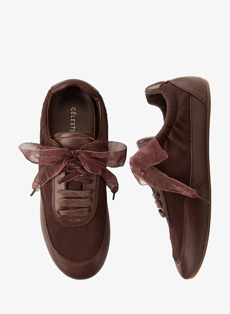 Celeste Women's Bow Accent Lace-Up Sneakers
