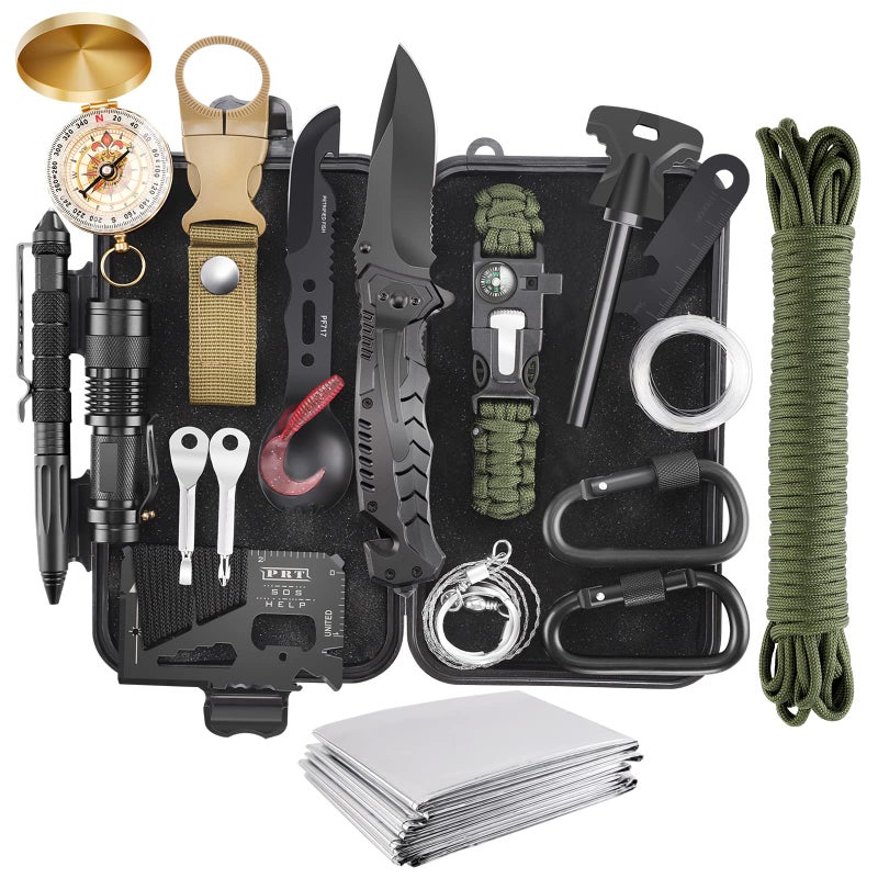 Verifygear Emergency Survival Kit, 22 in 1 Professional Survival Gear Equipment Tools First Aid Supplies for SOS Emergency Tactical Hiking Hunting Disaster Camping Adventures - Image 1