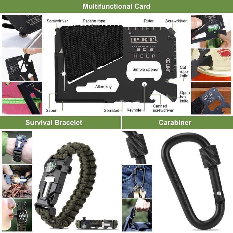 Verifygear Emergency Survival Kit, 22 in 1 Professional Survival Gear Equipment Tools First Aid Supplies for SOS Emergency Tactical Hiking Hunting Disaster Camping Adventures - Image 4