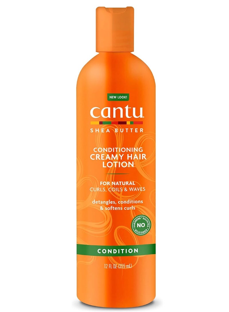 CANTO Cantu Shea Butter Moisturizing Cream Lotion for Natural Hair 355ml - Image 1
