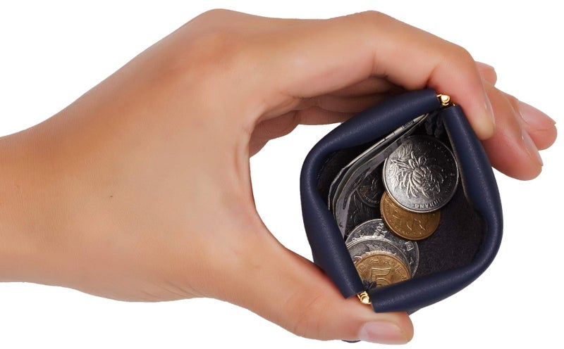 Travelambo Leather Squeeze Coin Purse Pouch Change Holder For Men & Women (Access Blue Navy) - Image 4