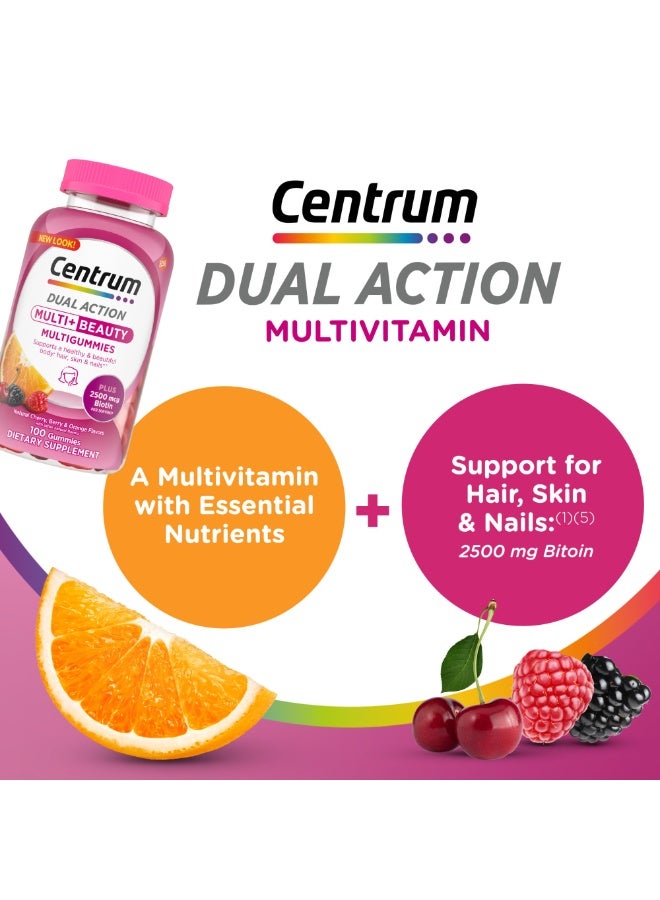 Centrum Men Multi Beauty Multigummies Natural Cherry Berry And Orange 100 Gummies - Image 2