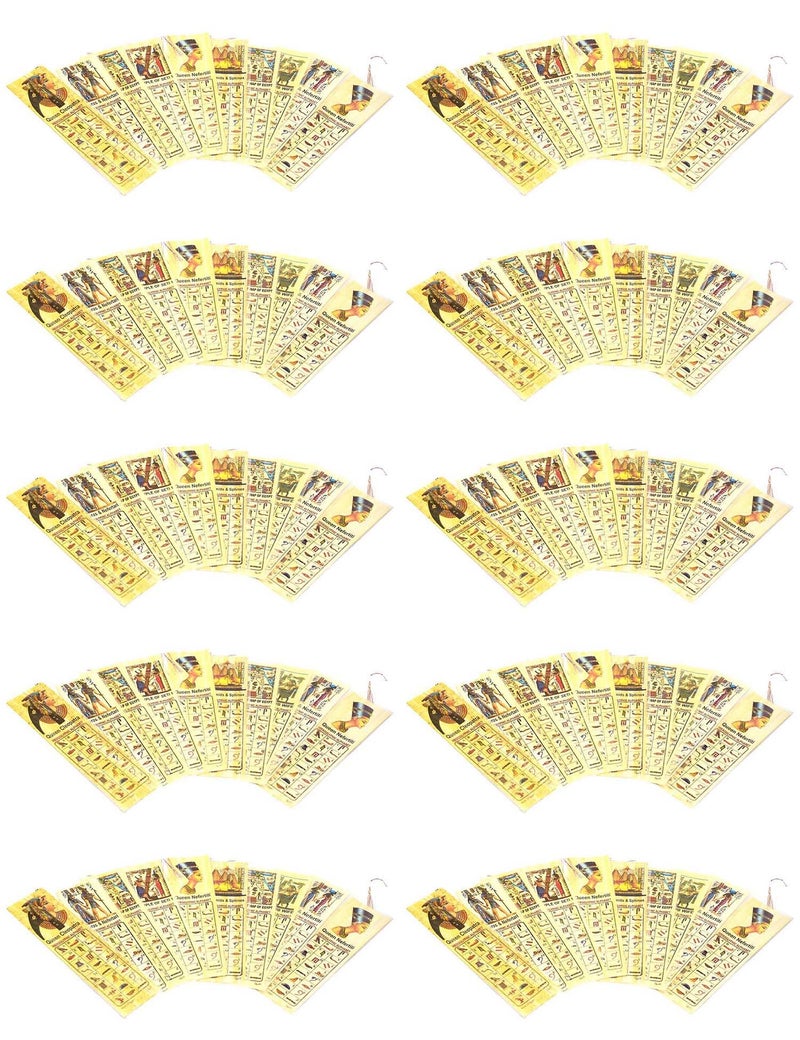 100 Pieces immatgar Egyptian Papyrus Bookmarks Educational ancient Egyptian souvenirs gifts from Egypt for women and men