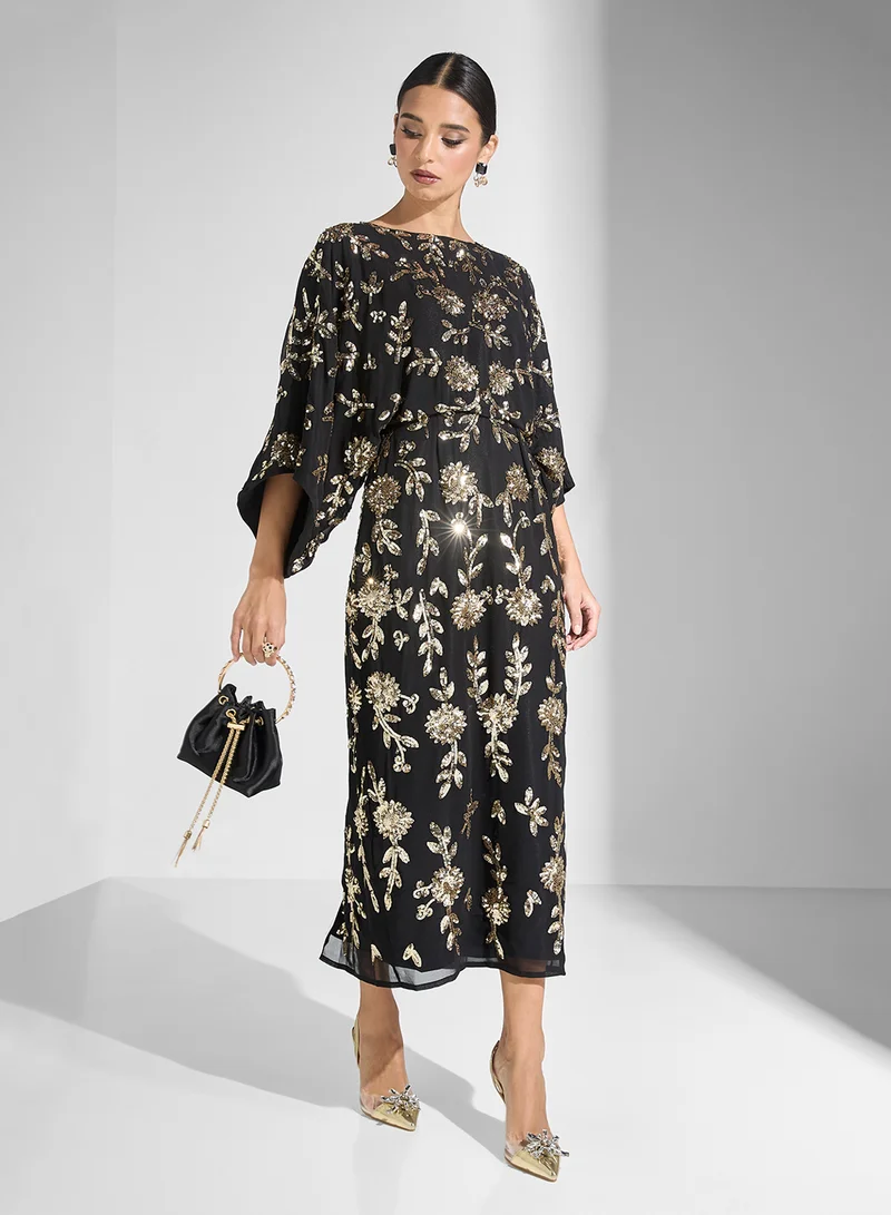 فروك اند فرل Floral Embellished Dress