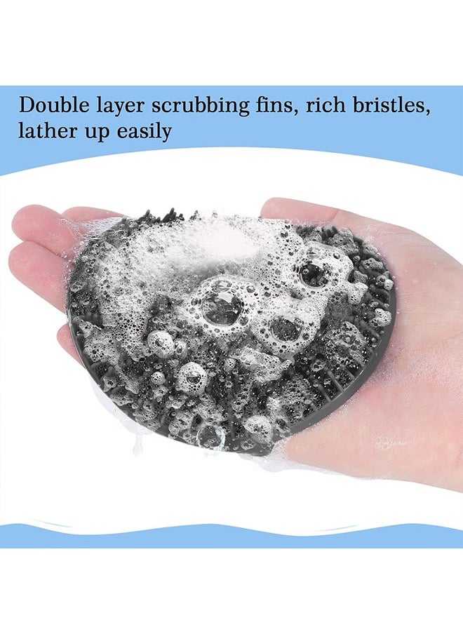 Euthymol - Silicone Body Scrubber, Exfoliating Shower Scrubber for Men & Women, Back Scrubber for Sensitive Skin, Lathers Well & Long-Lasting (Black) - Image 1
