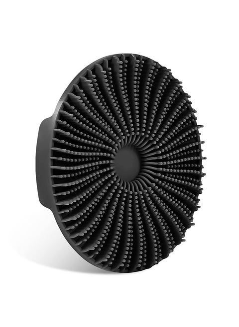 Silicone Body Scrubber, Exfoliating Shower Scrubber for Men & Women, Back Scrubber for Sensitive Skin, Lathers Well & Long-Lasting (Black)