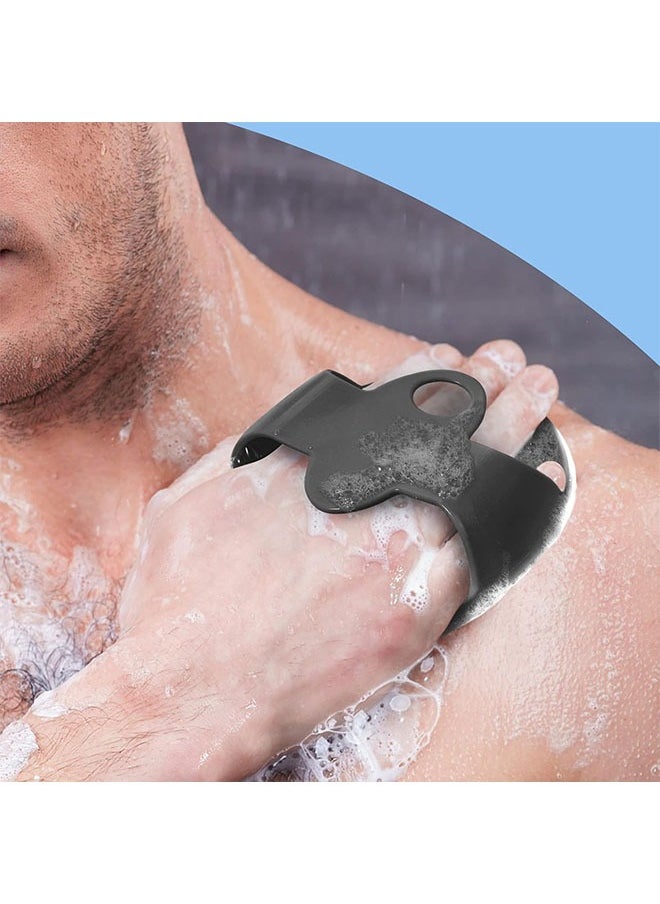 Euthymol - Silicone Body Scrubber, Exfoliating Shower Scrubber for Men & Women, Back Scrubber for Sensitive Skin, Lathers Well & Long-Lasting (Black) - Image 1
