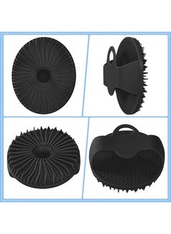 Euthymol Silicone Body Scrubber, Exfoliating Shower Scrubber for Men & Women, Back Scrubber for Sensitive Skin, Lathers Well & Long-Lasting (Black)  - Image 3