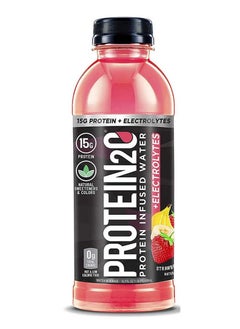 Protein2o Protein2o Electrolyte Protein Infused Water Plus Electrolytes, Strawberry Banana, 500 ml, Protein Drink  - Image 1