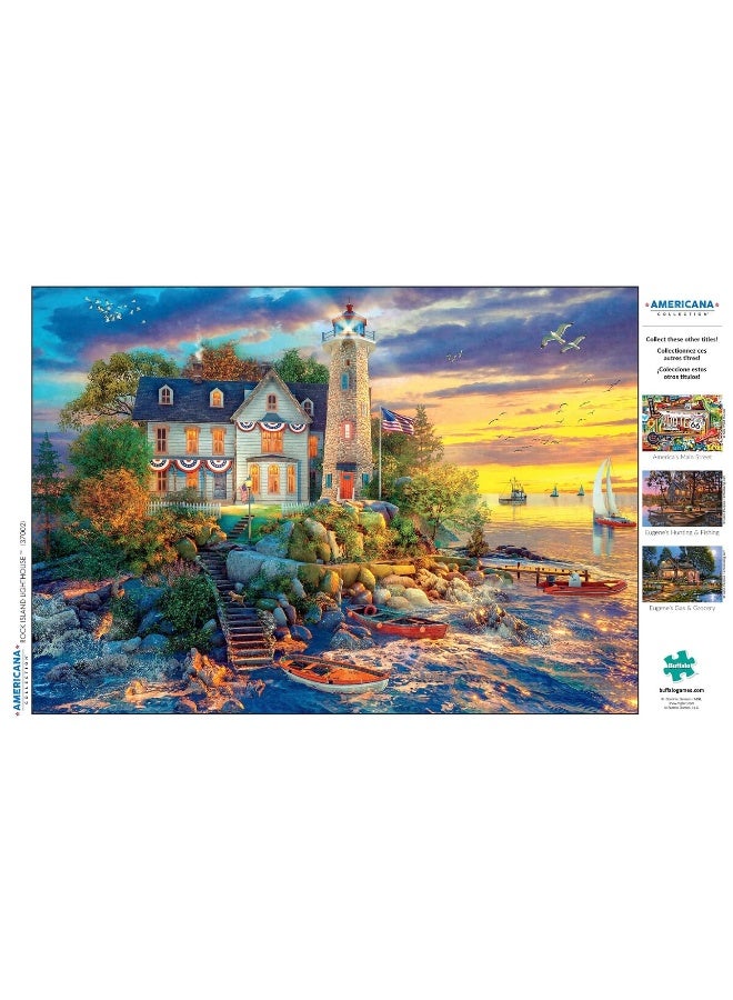 Buffalo Games Buffalo Games - Dominic Davison - Rock Island Lighthouse - 500 Piece Jigsaw Puzzle for Adults Challenging Puzzle Perfect for Game Nights - Image 3