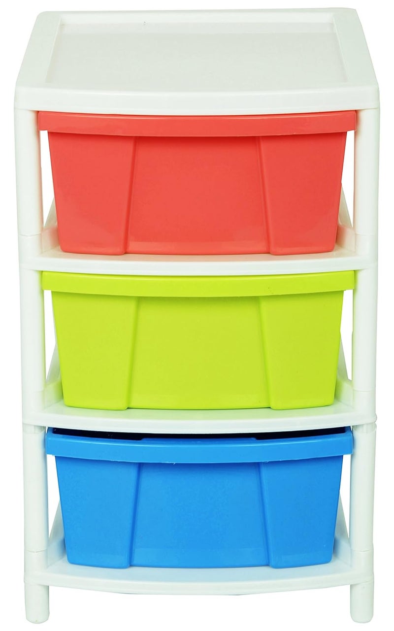 ARISTO Everest Multipurpose 3 Drawer Plastic Modular Chest Storage Organizer Multicolour Standard Everest3 39 cm x 305 cm x 47 cm Rectangular - Image 3