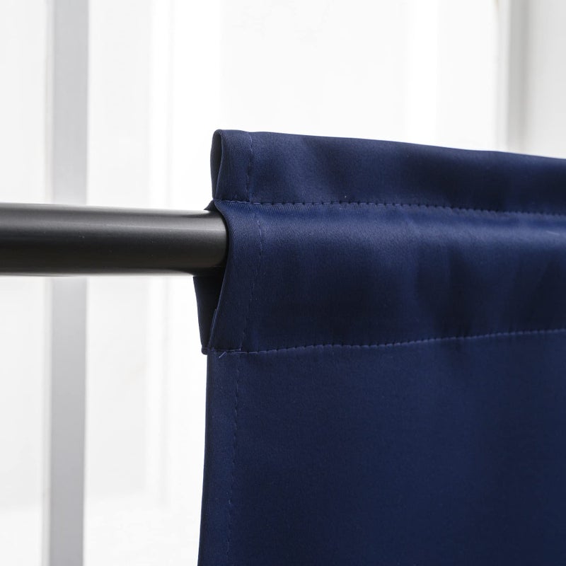Pickluc 24 Inch Long Tier Curtains for Small Window Treatment, Short Blackout Curtain with Rod Pocket - Half Window Curtains for Kitchen, Cabinet, Basement, Camper, 2 Panels, Navy, 30 Inches Wideâ€¦ - Image 4
