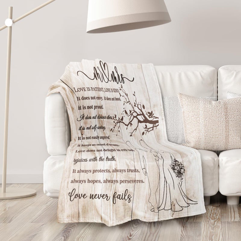 Calibron Wedding Gifts for Couples 2026 Soft Blanket, Bridal Shower Gifts for Bride to Be, Anniversary Mr and Mrs Gifts, Wedding Gifts for Newlyweds Wedding Throw Blanket 60 * 50 - Image 2