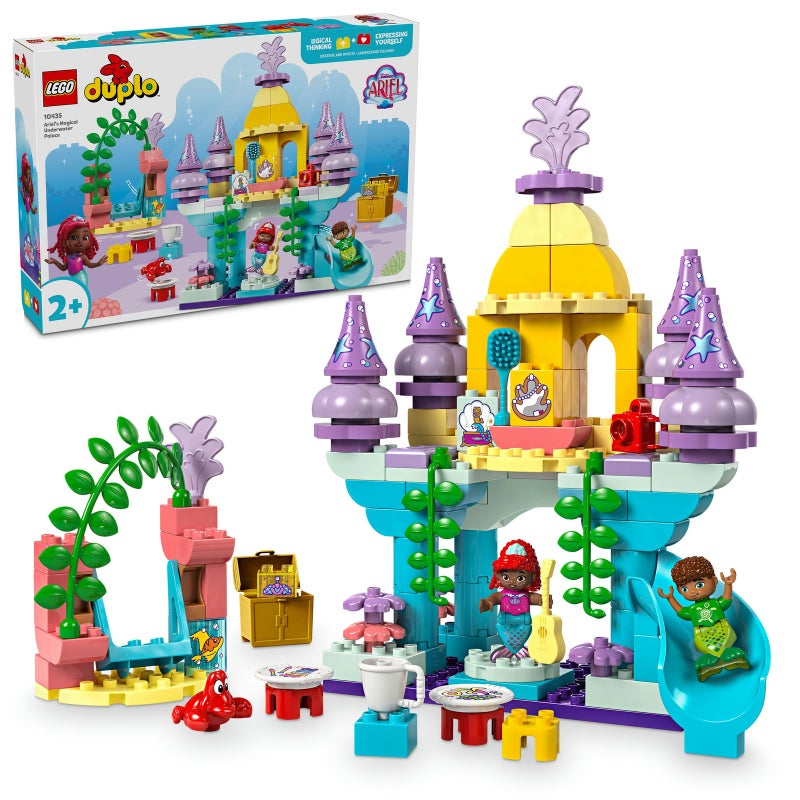 LEGO DUPLO Disney Ariel’s Magical Underwater Palace Building Toy Set (116 Pieces) - Image 1