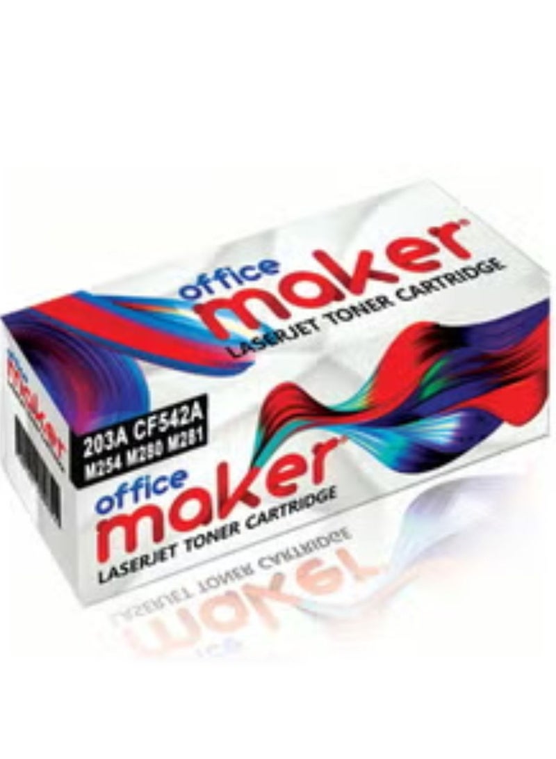 Office Maker Compatible Toner 203A|CF542A Yellow - Image 1