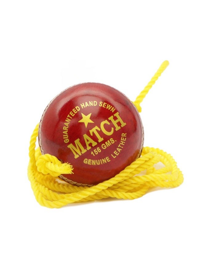 PSE Priya Sports Leather Match Practice Hanging Cricket Ball for Practice Match|Red Color |Pack of 4| (Red_Hanging_Cricket_Balls_1, 1) - Image 2