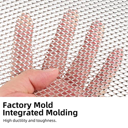 AggAuto شبكة مصد السيارة AggAuto 47x16 بوصة مع ملحقات سبويلر من الألمنيوم - Image 3