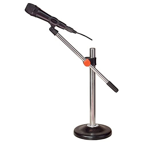 kh Iron Base Universal Microphone Stand for Desktop/Table/Floor Stand for Harmonium, Tabla, Podcasting (Type I) - Image 4