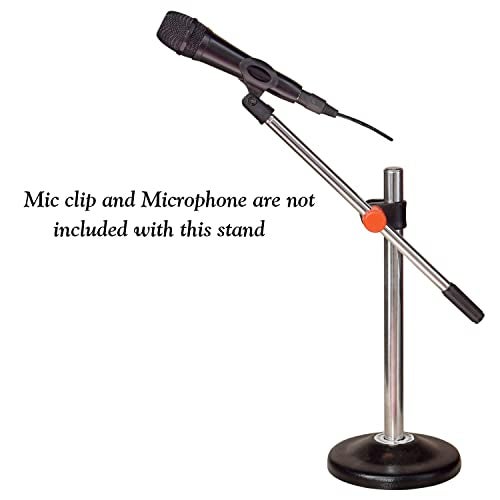 kh Iron Base Universal Microphone Stand for Desktop/Table/Floor Stand for Harmonium, Tabla, Podcasting (Type I) - Image 3