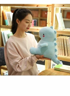 Y&D Plush Toys, Cute Dinosaur Fat Stuffed Animals Toys Dolls, Soft Animal Dino Plushie, Birthday Gifts for Kids Girls Boys Blue 12 inch  - Image 5