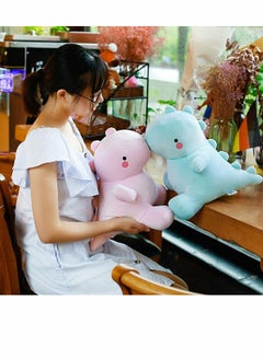 Y&D Plush Toys, Cute Dinosaur Fat Stuffed Animals Toys Dolls, Soft Animal Dino Plushie, Birthday Gifts for Kids Girls Boys Blue 12 inch  - Image 3