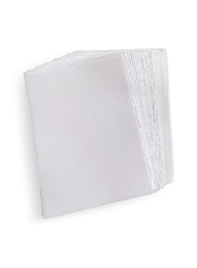 Wanderings A4 Handmade Paper with Deckled Edge  83 x 117 150 GSM 50 Sheets Textured Paper  Perfect for Light Watercolor Drawing Writing Printing  Mixed Media - Image 2