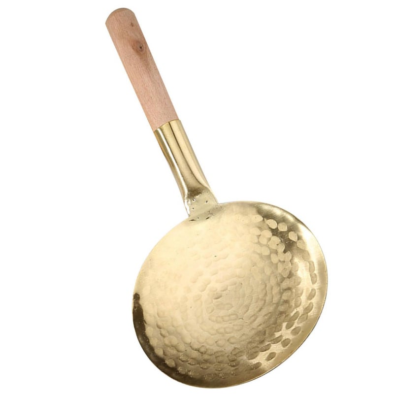 10cm Copper Tofu Scoop Spoon Handheld Kitchen Ladle For Soft Food Serving - Image 2
