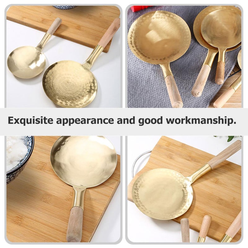 10cm Copper Tofu Scoop Spoon Handheld Kitchen Ladle For Soft Food Serving - Image 5