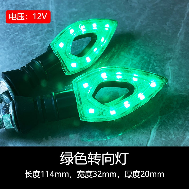 Loquat Classic LED Motorcycle Turn Signals for Monkey Bike 12V Green steady bright