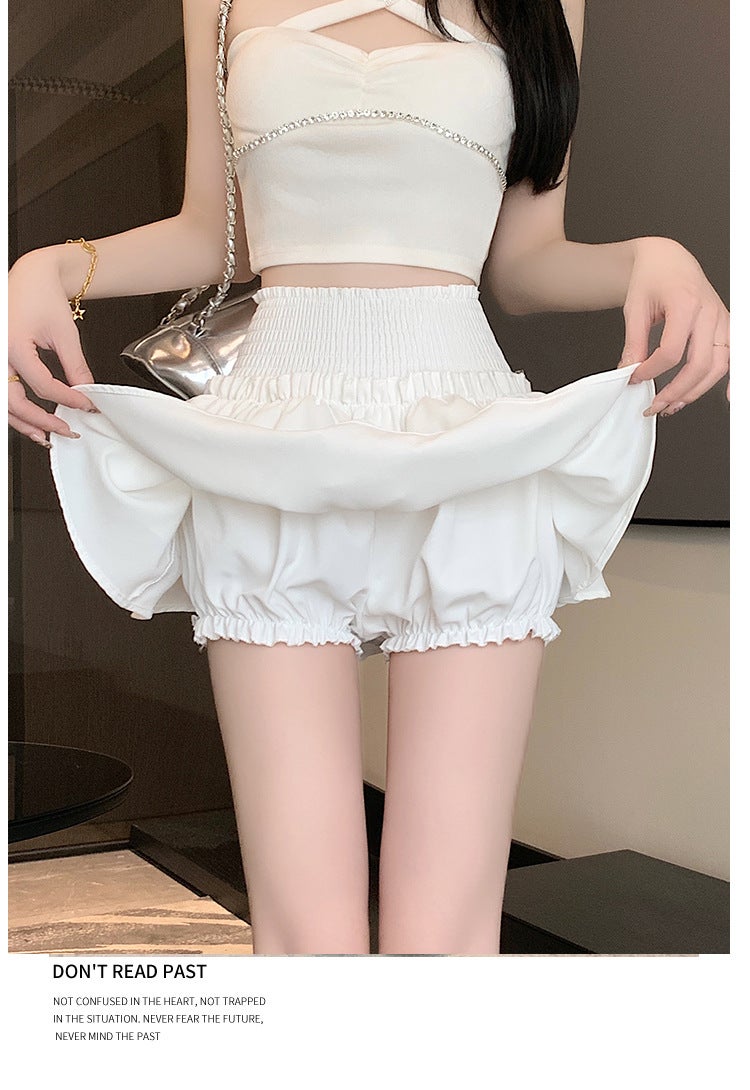 Black And White Plus Size New Half Short Cake Skirt Women'S Summer 2024 Slim A- Line Skirt High Waist Small Half Group - Image 1