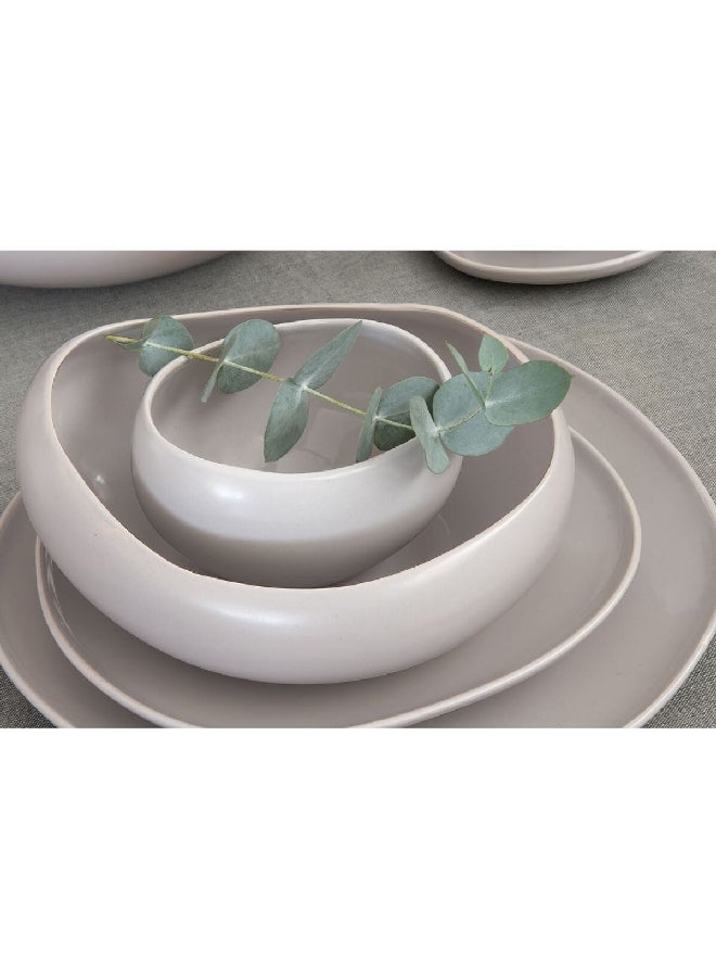 إيزي لايف اورجانيكا زبدية سلطة سيراميك خزف حجري متوافقة مع غسالة الصحون رمادي 22 سم R2655#OREY - Image 2