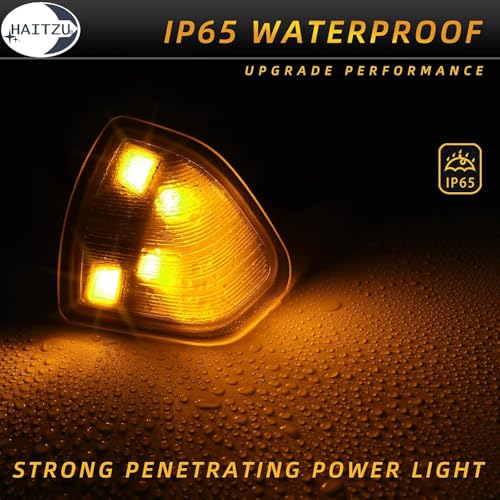 Haitzu LED Side Mirror Turn Signal Light Lamps Clear Cover Lens Compatible with The Following Models:Dodge Ram 1500 2500 3500 4500 5500 2010-2018 68302828AA 68302829AA - Image 3